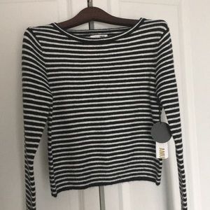 Amuse Society black& white striped sweater.